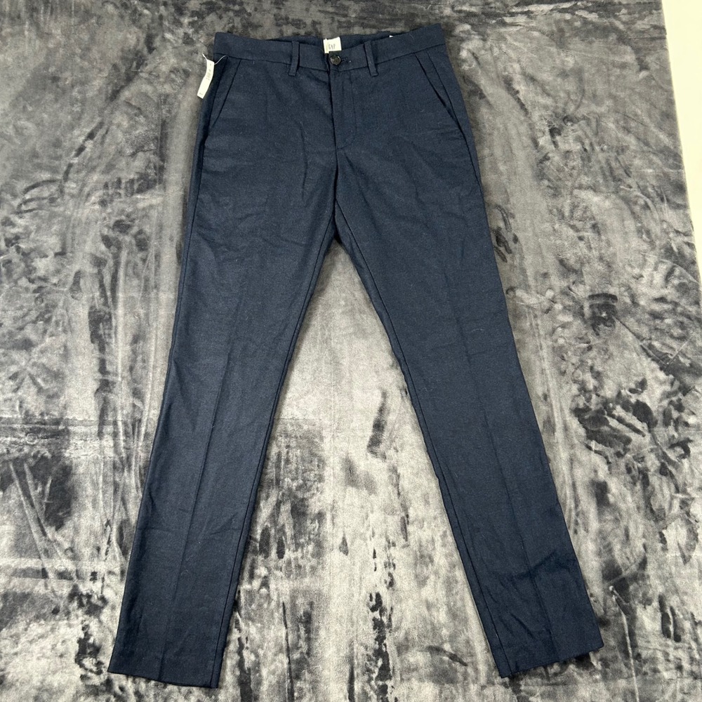 Men's Slim Fit Navy Dress Pants